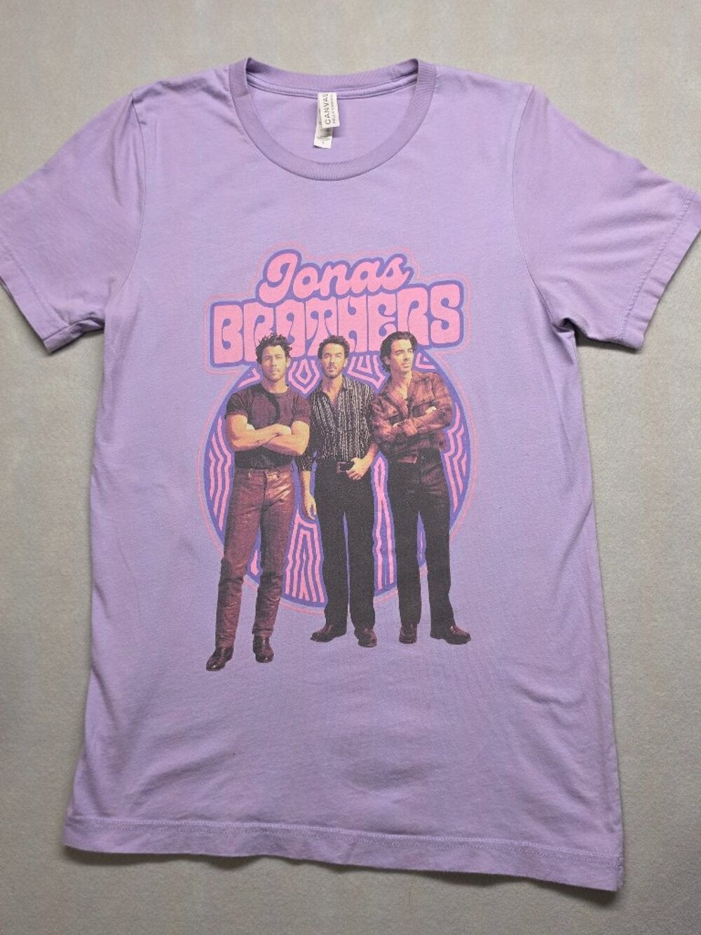 Jonas Brothers Band Graphic Tee Shirt Lavender S